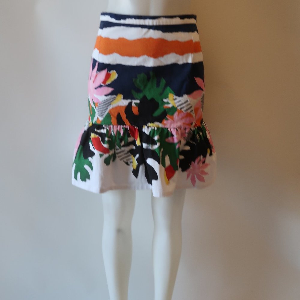 ISOLDA BLUE FLORAL SKIRT SKIRT SZ 8*